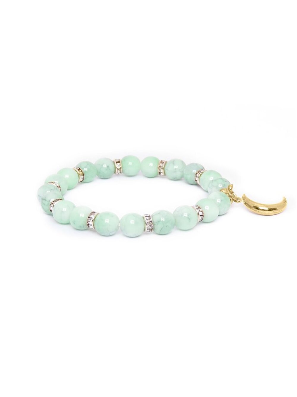 Beaded Fashion Green Bracelet Jewelry Crystal Gemstone Bangle for Girls - Picture 4 of 6